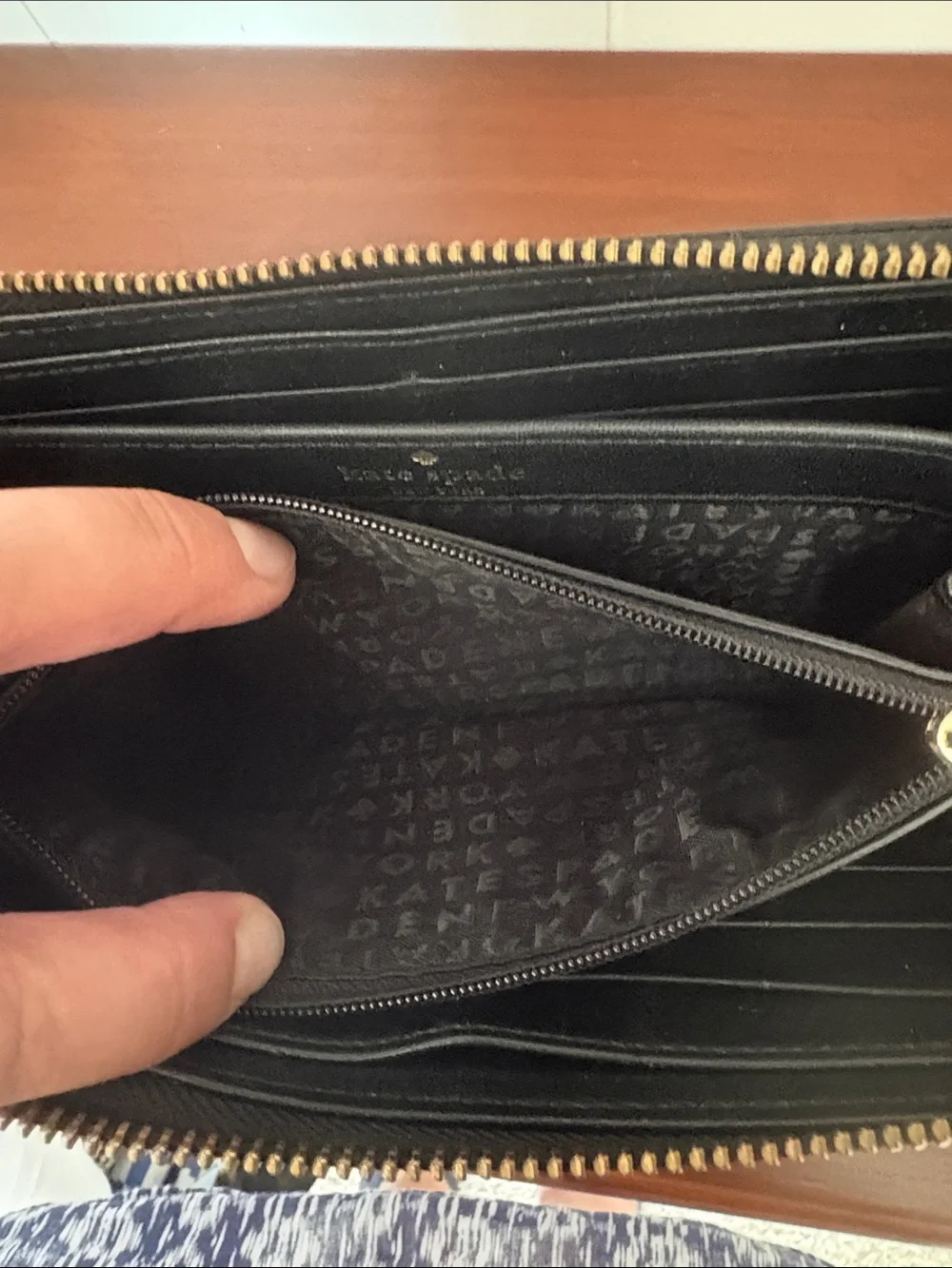 Kate Spade NY Laurel Way Neda Black soft Leather Zip Continental Wallet